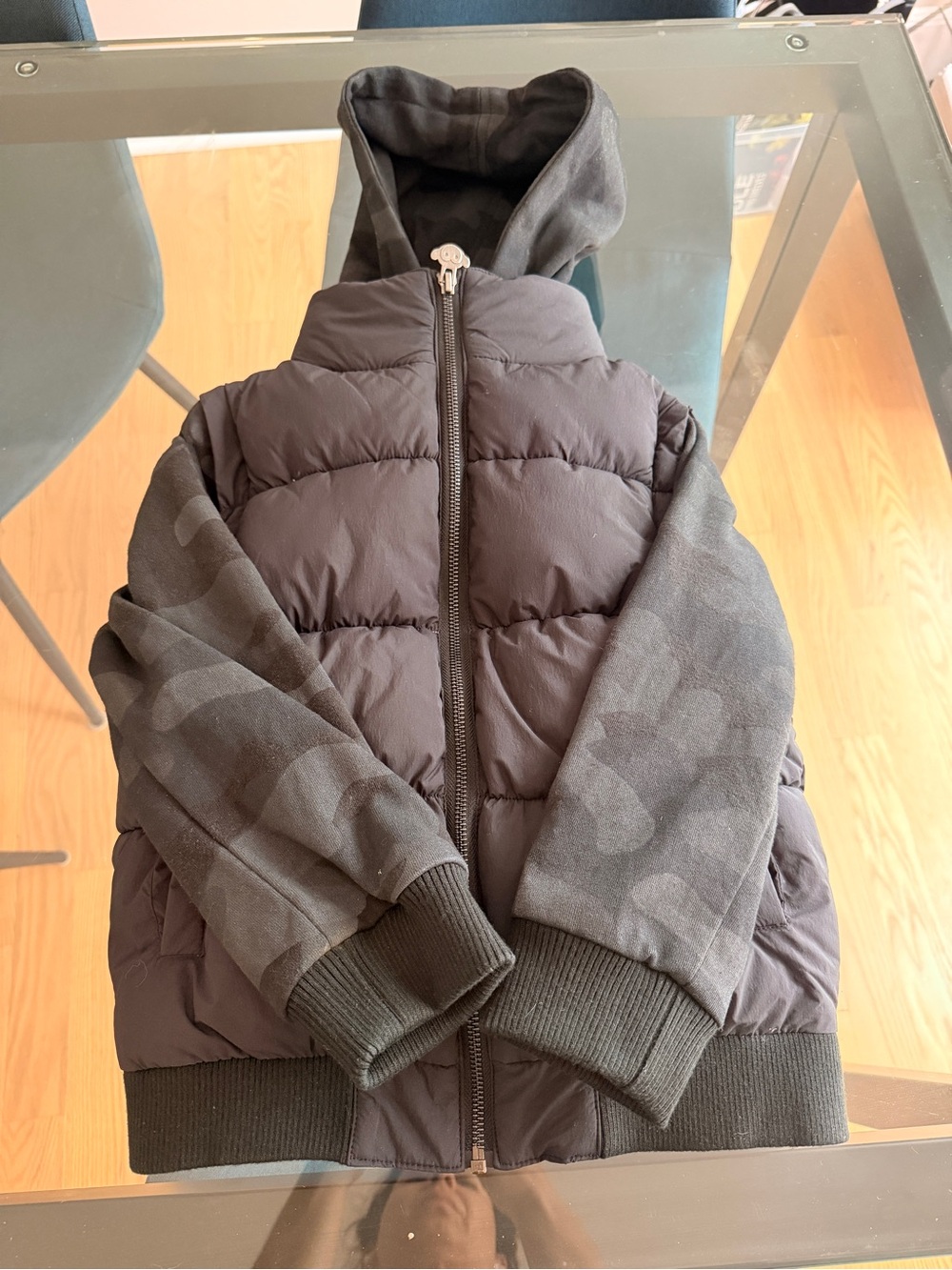 Appaman Kids Hooded Puffer Jacket in Charcoal